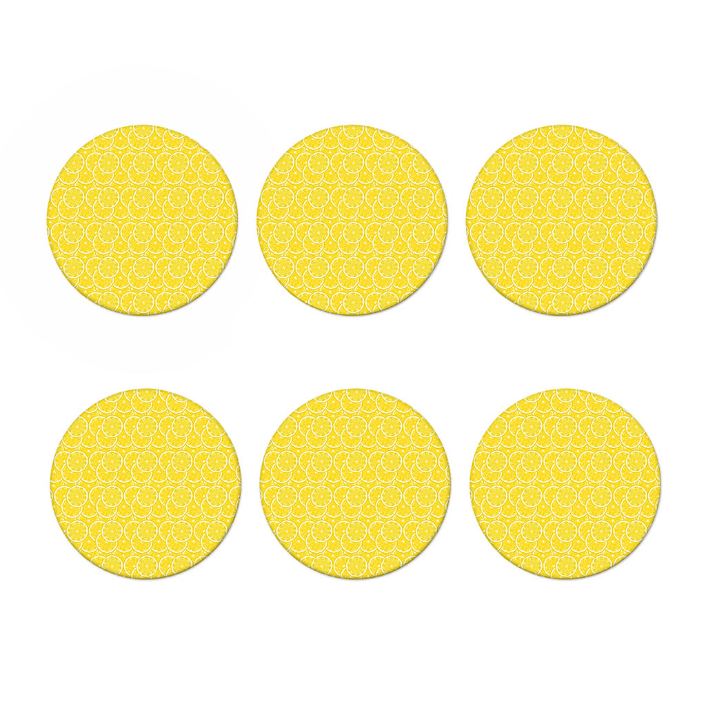 Lemon Slices Pattern Print Coaster Set