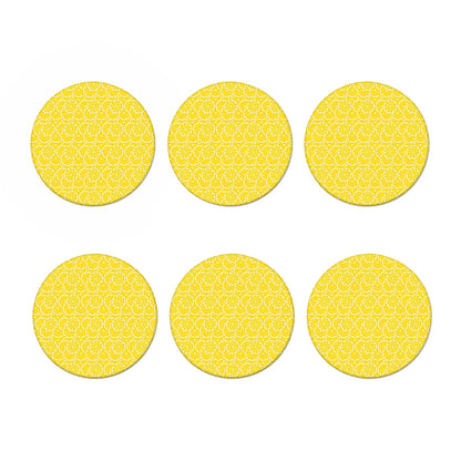 Lemon Slices Pattern Print Coaster Set