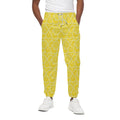 Lemon Slices Pattern Print Cotton Sweatpants