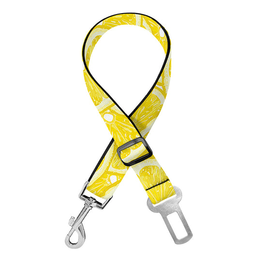 Lemon Slices Pattern Print Dog Seat Belt