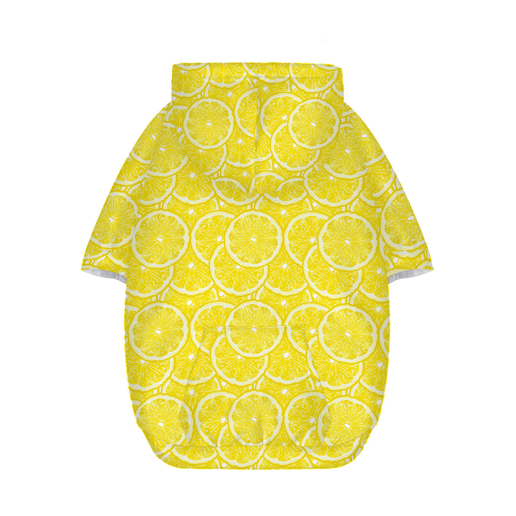 Lemon Slices Pattern Print Dog Zip Up Hoodie