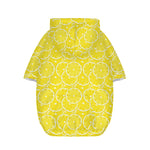 Lemon Slices Pattern Print Dog Zip Up Hoodie