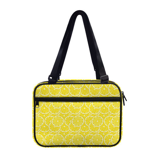 Lemon Slices Pattern Print Double Strap Bible Bag
