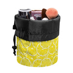 Lemon Slices Pattern Print Drawstring Makeup Bag