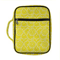 Lemon Slices Pattern Print Front Pocket Bible Bag