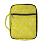 Lemon Slices Pattern Print Front Pocket Bible Bag