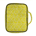 Lemon Slices Pattern Print Front Pocket Bible Bag