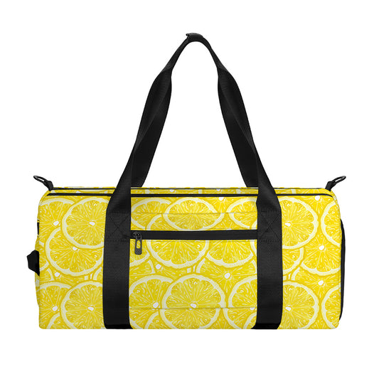 Lemon Slices Pattern Print Gym Bag