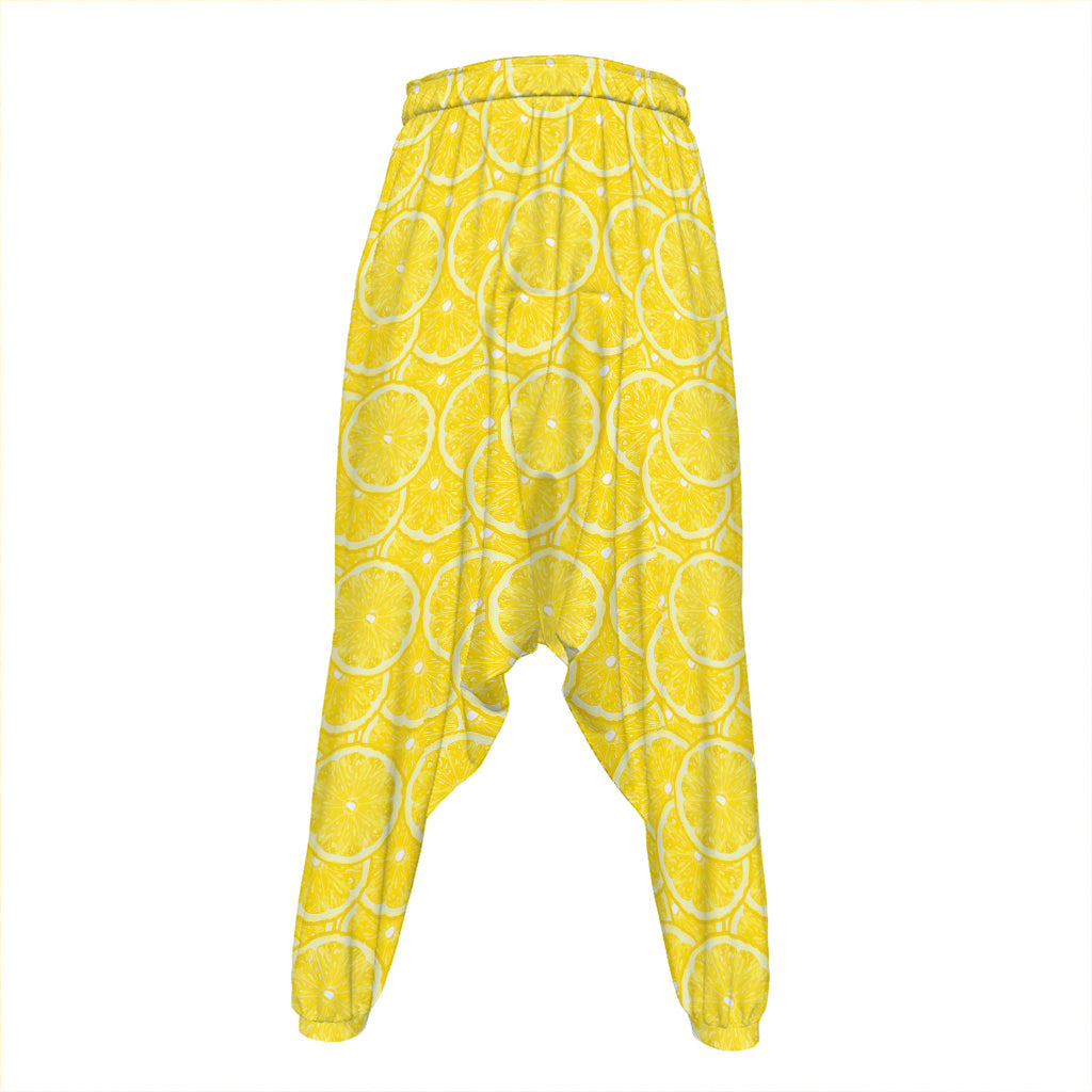Lemon Slices Pattern Print Hammer Pants