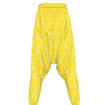 Lemon Slices Pattern Print Hammer Pants