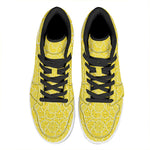 Lemon Slices Pattern Print High Top Leather Sneakers