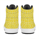 Lemon Slices Pattern Print High Top Leather Sneakers