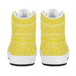 Lemon Slices Pattern Print High Top Leather Sneakers