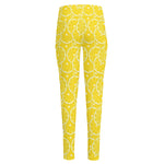 Lemon Slices Pattern Print High-Waisted Pocket Leggings