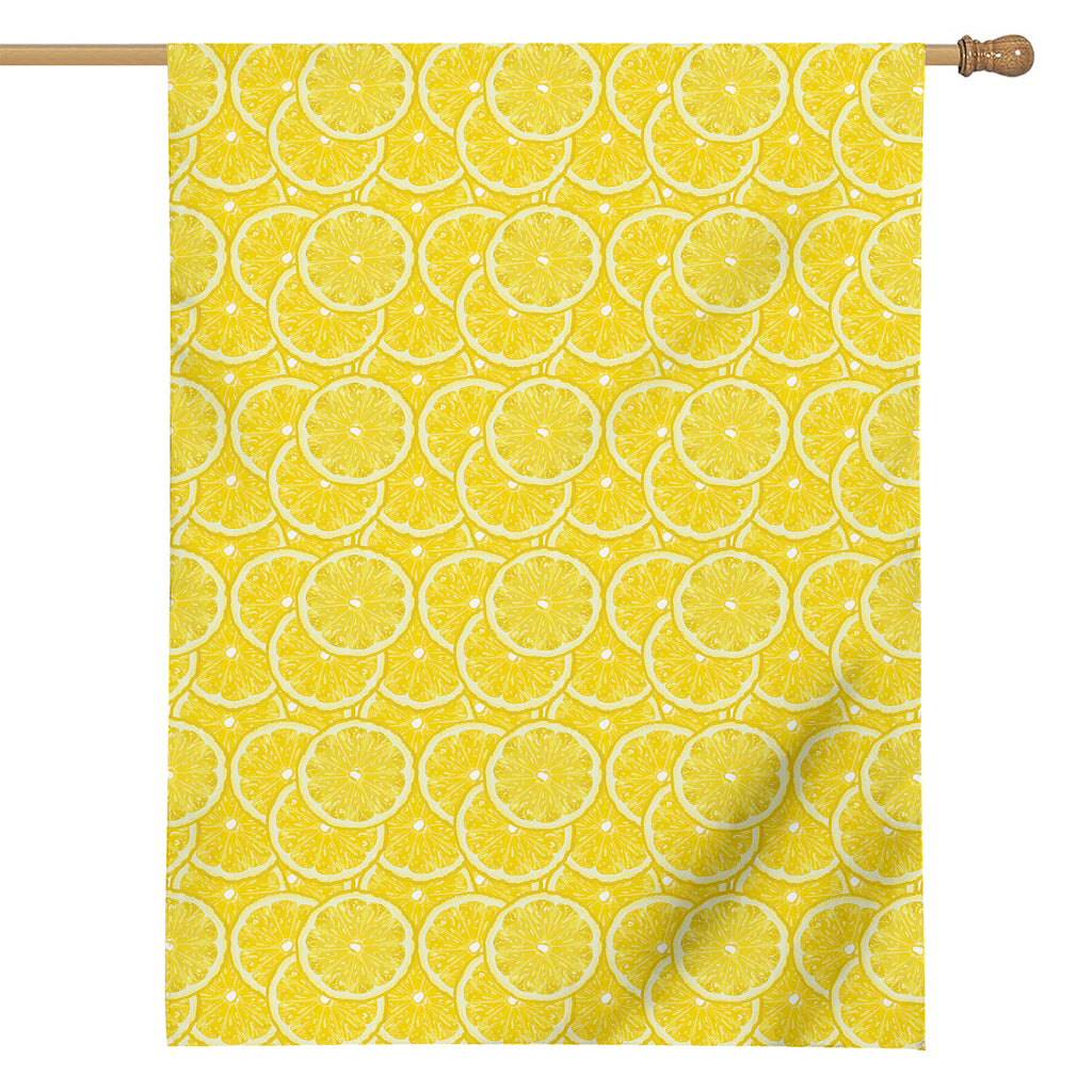 Lemon Slices Pattern Print House Flag