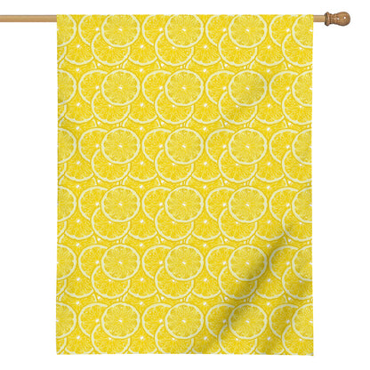 Lemon Slices Pattern Print House Flag