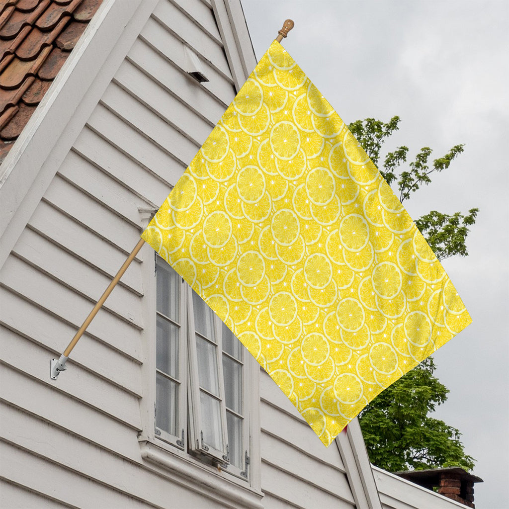 Lemon Slices Pattern Print House Flag