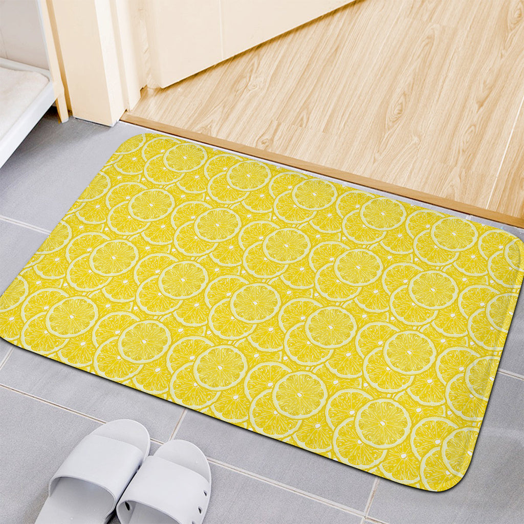 Lemon Slices Pattern Print Indoor Door Mat