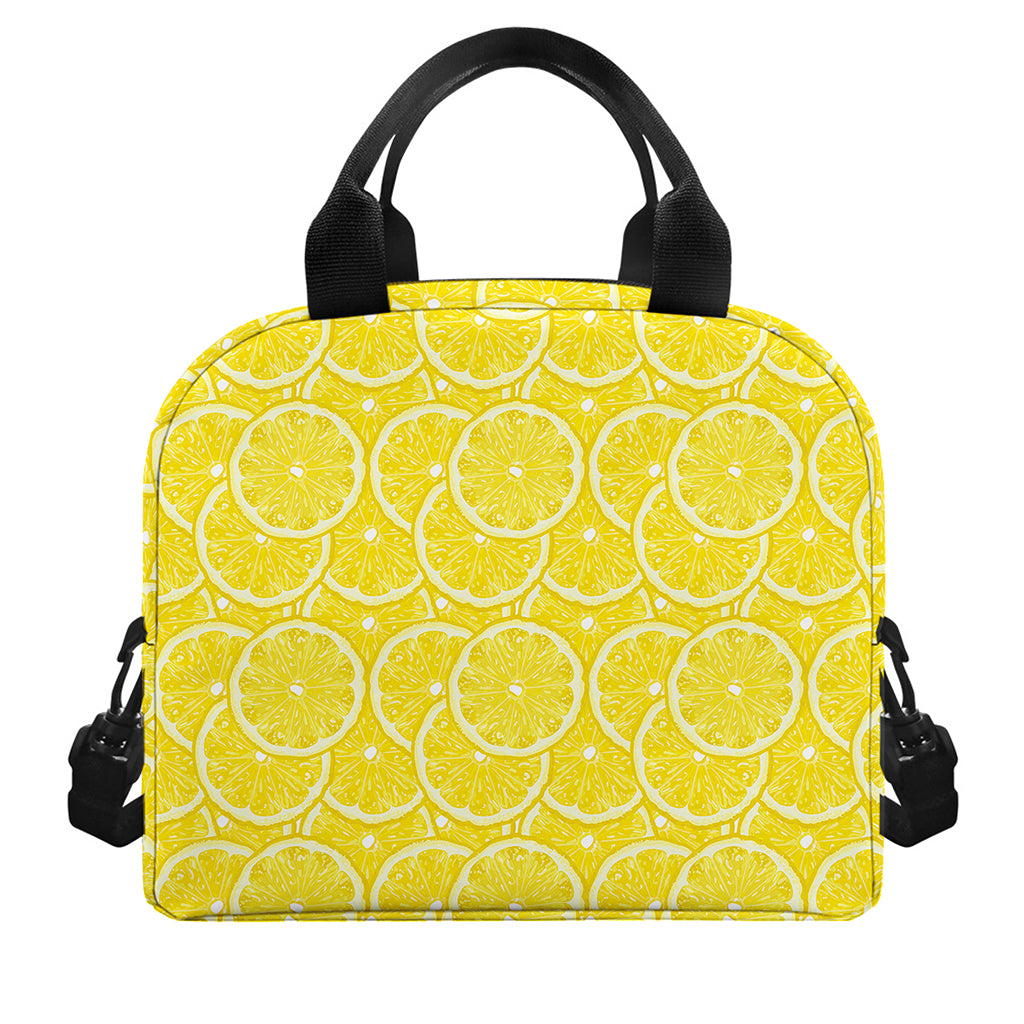 Lemon Slices Pattern Print Insulated Lunch Bag