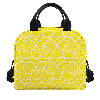 Lemon Slices Pattern Print Insulated Lunch Bag