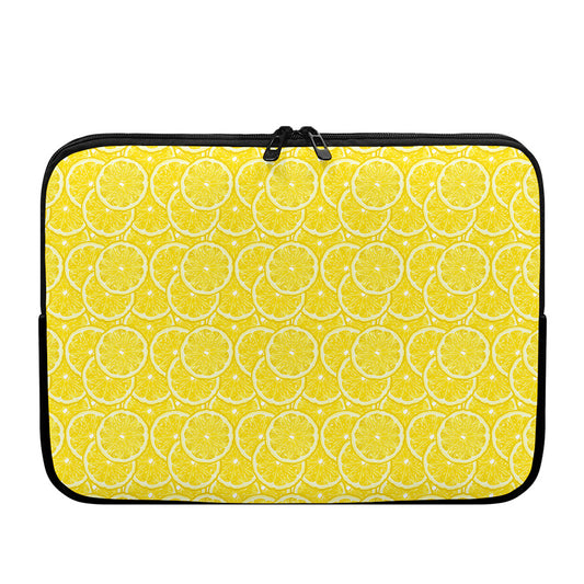 Lemon Slices Pattern Print Laptop Sleeve