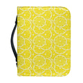 Lemon Slices Pattern Print Leather Bible Cover