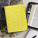 Lemon Slices Pattern Print Leather Bible Cover