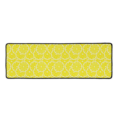 Lemon Slices Pattern Print Long Kitchen Mat