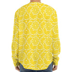 Lemon Slices Pattern Print Long Sleeve Baseball Jersey