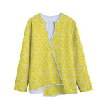 Lemon Slices Pattern Print Long Sleeve Short Coat