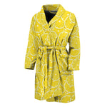 Lemon Slices Pattern Print Men's Bathrobe