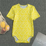 Lemon Slices Pattern Print Men's Bodysuit