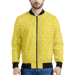 Lemon Slices Pattern Print Men's Bomber Jacket
