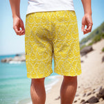 Lemon Slices Pattern Print Men's Cargo Shorts