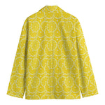 Lemon Slices Pattern Print Men's Cotton Blazer
