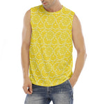 Lemon Slices Pattern Print Men's Fitness Tank Top