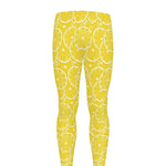 Lemon Slices Pattern Print Men's leggings