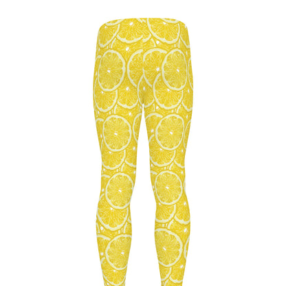 Lemon Slices Pattern Print Men's leggings