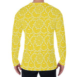 Lemon Slices Pattern Print Men's Long Sleeve T-Shirt