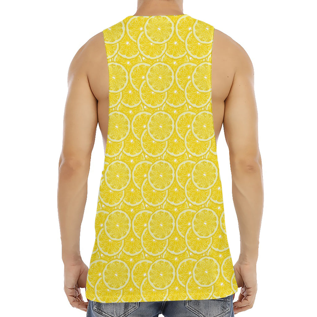 Lemon Slices Pattern Print Men's Muscle Tank Top