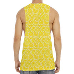 Lemon Slices Pattern Print Men's Muscle Tank Top