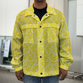 Lemon Slices Pattern Print Men's Shirt Jacket