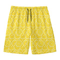 Lemon Slices Pattern Print Men's Swim Trunks