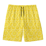 Lemon Slices Pattern Print Men's Swim Trunks