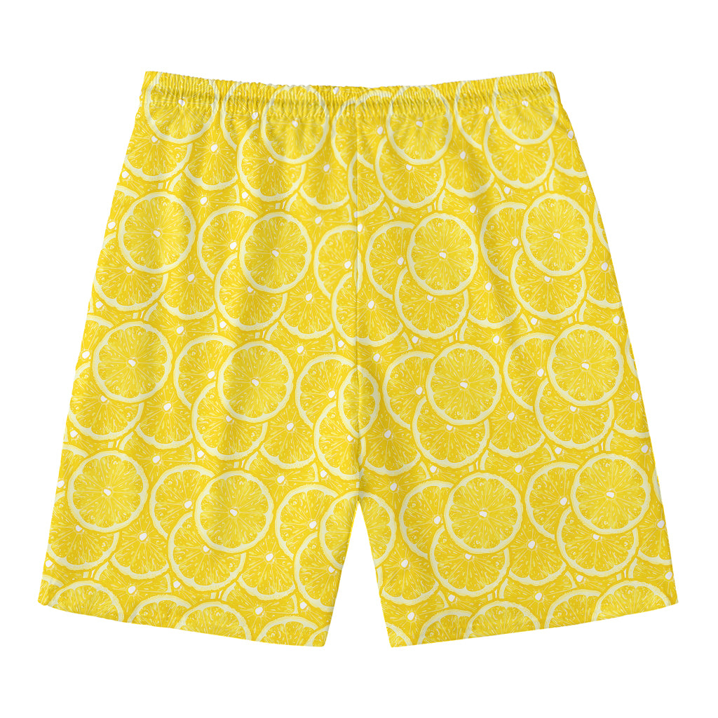 Lemon Slices Pattern Print Men's Swim Trunks