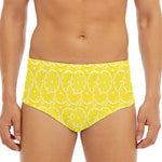 Lemon Slices Pattern Print Men's Triangle Swim Briefs