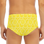 Lemon Slices Pattern Print Men's Triangle Swim Briefs