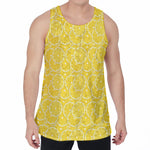 Lemon Slices Pattern Print Men's Velvet Tank Top