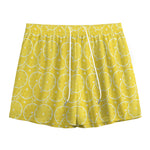 Lemon Slices Pattern Print Mesh Shorts