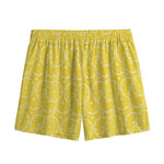 Lemon Slices Pattern Print Mesh Shorts